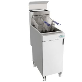 90,000 BTU 3 Burner Commercial Gas Fryer 35-40 lb Natural Gas