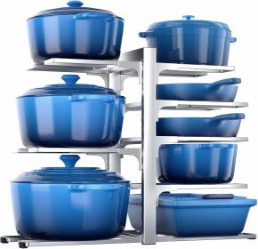 8-Tier Pots and Pans Organizer under Cabinet, Kitchen Cabinet Organizers and Storage
