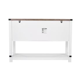 Coffee Bar Cabinet, 47.3 x 15.7 x 32.7 in Farmhouse Coffee Bar Cabinet with 4-Tier Storage, Coffee Bar Table with Barn Doors