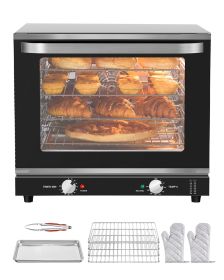 Commercial Countertop Oven, 66L 4-Tier Toaster Oven, 2800W Electric Baking Oven with Tempered Glass Door, Wire Racks Clip Tray Gloves