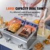 Commercial Deep Fryer, Dual Tank 3000W Electric Countertop Fryer with Basket, 2 x 11.6Qt/11L Double Stainless Steel Oil Fryer with Oil Filtration