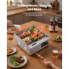 Commercial Electric Griddle, 13.98 x 11.81 inch, 1750W, 122-570°F Adjustable Temp Control