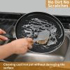 2 Pack Kitchen Dish Brush Bamboo Handle Dish Scrubber Built-in Scraper, Scrub Brush for Pans, Pots, Kitchen Sink Cleaning