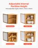 Corner Bread Box for Kitchen Counter, Double Layer Large Capacity Bamboo Bread Storage Container, Farmhouse Wooden Breadbox for Homemade Bread