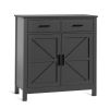 Kitchen Storage Cabinet, Modern Farmhouse Buffet Cabinet with Storage, Coffee Bar with 2 Drawers and 2 Doors, Floor Sideboard Buffet for Living Room