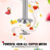 Ice Cream Blender, 400W High-Speed Ice Cream Maker Mixer Stir Machine 4200RPM, Stepless Speed Adjustment, 304 Stainless Steel Ice Cream Shaker