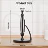 Paper Towel Holder Countertop, One-Handed Tear, Stainless Steel, Stand Paper Towel Holder with Spring Activated Arm & Non Slip Weighted Base