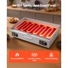 Commercial Electric Griddle, 28.54 x 15.75 in, 2800W, 122-570°F Adjustable Temp Control, Stainless Steel Countertop Flat Top Grill with 2 Spatulas