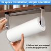 Paper Towel Holder Under Cabinet, Stainless Steel, Silver, Adhesive & Wall Mount, Under Counter Paper Towel Rack for Kitchen and Bathroom