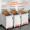90,000 BTU 3 Burner Commercial Gas Fryer 35-40 lb LP