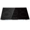 Built in Electric Stove Top, 30.3 x 20.5 inch 5 Burners, 240V Glass Radiant Cooktop with Sensor Touch Control, Timer & Child Lock Included