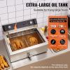 Commercial Deep Fryer, 3000W Electric Turkey Fryer with Basket, Large Capacity 30.6Qt / 29L Countertop Single Oil Fryer, Stainless Steel, Temp Control