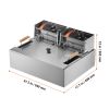 Commercial Deep Fryer, 3000W Electric Turkey Fryer with 3 Removable Baskets, Large Capacity 18Qt / 17L Stainless Steel Countertop Single Oil Fryer