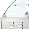 Hot Dog Roller 7 Rollers 18 Hot Dogs Capacity 1050W Stainless Sausage Grill Cooker Machine with Dual Temp Control Glass Hood Acrylic Cover Bun Warmer