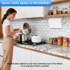 Paper Towel Holder Under Cabinet, Stainless Steel, Silver, Adhesive & Wall Mount, Under Counter Paper Towel Rack for Kitchen and Bathroom