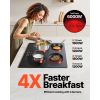 Built in Electric Stove Top, 23.2 x 20.5 inch 4 Burners, 240V Glass Radiant Cooktop with Sensor Touch Control, Timer & Child Lock Included