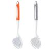Dish Brush, 4 Pack Kitchen Scrub Brushes with PP Handle, Dish Cleaning Brushes with Curved Bristles, Ideal for Pots, Pans, Sink and Stove