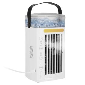 4 In 1 Portable Air Conditioner Fan Evaporative Air Cooler Water Fan (Option: White)