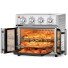Pizza Oven Bread Machine Oven 26QT Large Capacity French Double Door Air Fryer 1700w 14 Preset Menus 7-in-1 Multifunctional for baking, baking