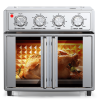 Pizza Oven Bread Machine Oven 26QT Large Capacity French Double Door Air Fryer 1700w 14 Preset Menus 7-in-1 Multifunctional for baking, baking