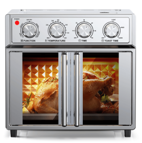 Pizza Oven Bread Machine Oven 26QT Large Capacity French Double Door Air Fryer 1700w 14 Preset Menus 7-in-1 Multifunctional for baking, baking (W1002P401550: W1002P401504)