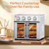 Pizza Oven Bread Machine Oven 26QT Large Capacity French Double Door Air Fryer 1700w 14 Preset Menus 7-in-1 Multifunctional for baking, baking