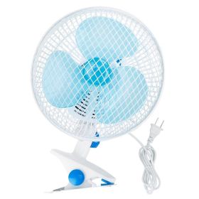 1Pc Clip On Fan For Summer Season 2 Speeds Quiet Clamp Fan Adjustable Tilt Auto Shaking Fan Wall Mount Personal Fan For Desk Office Home Baby Str (Option: White)